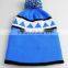 snow beanie cap with pompom