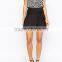 latest a line mini skater casual lady skirt/dress with ornament belt