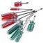 9pcs colorful transparent handle screwdriver set crossed and slotted screwdriver