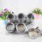 6pc Spice Jar Set With Stand Magnetic Stainless Steel Salt And Pepper Trangle Bamboo Spice Rack Set