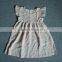 Fashion small girls flutter sleeves ruffle dress kids short skirts angel kids dress