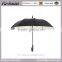 YR1675 stick/straight umbrella from rain with black coated fabric umbrella in crook handle
