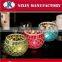 Unique design mosaic glass decorative tealight candlestick