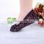 cute custom fancy flower print lace boot socks
