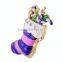 Hot sale gold plated zinc alloy rhinestone enamel Christmas stocking brooch