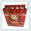 China Supplier Custom Red Popular Christmas Paper Bag Screen Printing