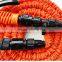 orange flexible elastic garden hose with free water gun