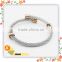 alibaba China handmade Italian style stainles steel twisted cable wire cuff bracelet