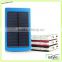 High quality hot real capacity solar portable 12000mah 14000 mah power bank with ce
