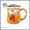 3D embrossed ceramic santa claus coffee mugs for christmas
