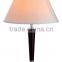 modern homemade floor lamp with tapered lampshade and wooden in dark red painting pole ML4624