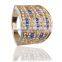 Fashion Women Ring Multi Austrian Crystal 18k Gold Plating Golden Rings