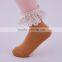 lady 200N fashion cotton with chiffon lace on the cuff rosso toe young women tube socks