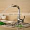 Hot and cold water kitchen sink faucet