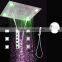 led rainbow shower sprinker multi color change remote control ceiling shower with rainfall,waterfall,water curtain