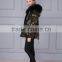 Women's Thicken Camouflage Faux Fur Warm Winter Coat Hooded Parka Overcoat Jacket