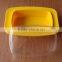 Hot sale reusable plastic butter dish/container with customer printing