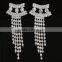Beautiful Long Drop Rhinestone Women Fashion Earring Wholesale J0686F08