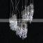 1018-9 high quality Bohemian crystal popular steel pipe 5 Light Bar Chandelier hung a hallway in front of a mirror