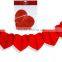 Red Heart paper Banner Garland For Wedding Valentines Day Engagement