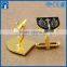 2015 custom Hot sales metal tie clip and cufflink set