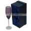 Luxury plain blue carton box for two goblets
