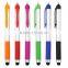 Novel double tips touch stylus ball pen with rubber grip, for gift use