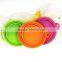 Good quality useful 2015 novelty pet bowls silicone foldable