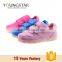 2016 New style colorful running sport fabric led light shoes
