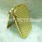 Gold butterfly pocket mirror with rhinestone