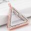 Floating Charm Rhinestone Triangle Blank Locket Pendant