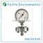 dial diaphragm pressure gauge with connection