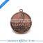 2016 custom run event medal with antique gold plating