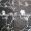 BLACK COLOUR SILK FABRIC SILK EMBRODARY