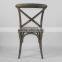Vintage X Back Cross Back Oak Bent Wood Solid Drifted Wood Dining Chair