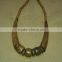 Special Design Necklace/Wholesale Fashion Large Garnet Jewelry Wooden Beads Necklace/Hot Sale