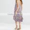China manufacturer casual summer paisley print slip midi dress for girls