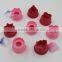 Red plastic small size cookie cutter pastry plunger cutter