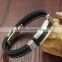Fashion Jewelry Stainless Steel Bracelet Silicon Chain Length adjustable Jewelry