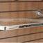 Metal chrome locking security hook for slatwall for displaying