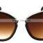 China sunglasses factory vogue style unisex plastic promotional printed lens lovely cat eye mirror glasses frames