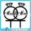 Mr & Mrs Letters with Surname Acrylic Wedding Cake Topper