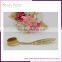 Tooth shape 5 pcs rose gold oval makeup brush set no MOQ