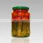 Best quality Vietnam assortment of tomatoes & baby cucumbers in glass jar 480ml
