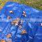 Blue/silver mesh tarp