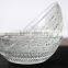 Flower embossed glass bowl promotion glass bowl wholesale glass bowl