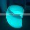 Modern classic plastic colorful lighting illuminated RGB LED chair with table