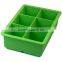 novelty large 6 cavities ice blocks silicone materail tray ice cube mold