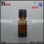 fragrance perfume 10ml amber glass bottle aluminum cap essential oil 10ml amber glass bottle plastic cap cosmetic packaging
