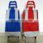 colorful shopping foldable trolley bag with wheels